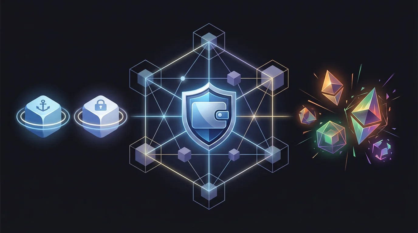 Koncept kryptopeňaženky s viacerými blockchainovými sieťami